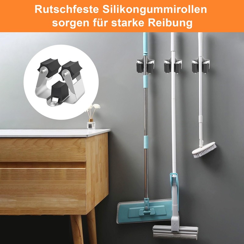 GARTOL Internal Snap Star Clip Slot Garden Broom Broom Holder