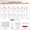 Uñas Postizas con Punta Francesa, Uñas Press on para Manos,