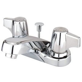 Kingston Brass KB160 Vista Twin Canopy Handles 4-Inch Centerset Lavatory Faucet with Non-Metallic Pop-Up, Polished Chrome