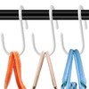 HiGift Bag Hooks for Closet, Unique Twist Design White Vinyl