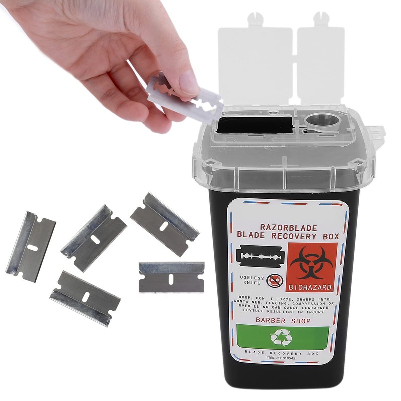 Qinlorgo Durable Blade Disposal Box Professional Blade Container for Beauty