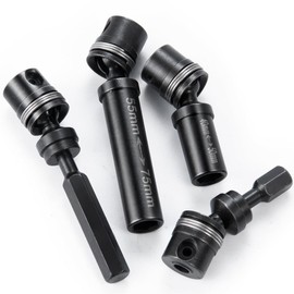 QUPA AM STORE RC Driveshafts Stainless Steel Front Rear Center Shaft 40+55mm for 1/18 RC Crawler Car TRX4M Upgrades Accessories