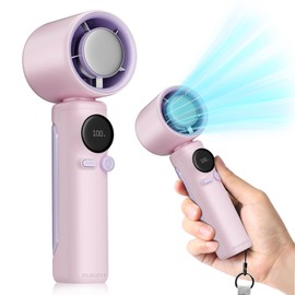 BILKGEYY Mini Portable Handheld Fan, 100 Speed Adjustable, Borneol Cooling, 5000mAh USB Rechargeable Personal Portable Fan, Suitable for Women, Boys, Women, Men, Family Travel Indoor and Outdoor