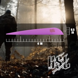 Hosolee 36 Pack Archery Fletches 4 Inch Arrows Vanes Plastic Fletching for DIY Shafts Hunting Targeting (Purple+Logo)