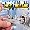 1/2-Inch & 3/4-Inch Broken Pipe Thread Extractor with Adjustable Dual