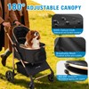 LPOTIUS Pet Stroller for Small/Medium Dogs & Cats, No-Zip Foldable
