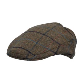 WALKER AND HAWKES - Abraham Moon Tweed Alfred Flat Cap - Castleton Green - 2X-Large (61cm)
