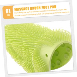 TOVINANNA Foot Massage Brush Shower Back Scrubber Wall Mounted Non-skid Foot Mat for Shower