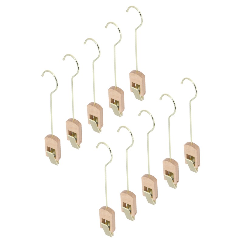 Laundry Hooks Clip Industrial Solid Wood Rotary Multifunctional Hanging Hooks