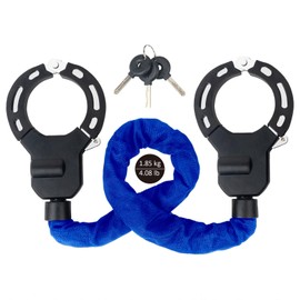 Heavy Duty Scooter Lock - Anti-Theft Handcuff Chain Lock with 3 Keys for Electric Scooters, E-Bikes, Motorcycles, Balance Bikes - Durable Security System for Scooter Accessories, Blue