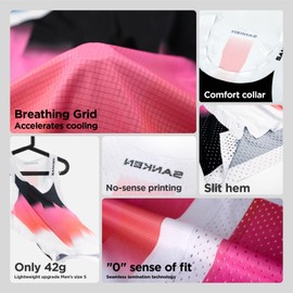 Sanken Men's Seamless Running Tank Tops Ultra Lightweight Marathon Singlets Breathable Race Vests Quick Dry Sleeveless Shirt (US, Alpha, Small, Regular, Regular, WL01)