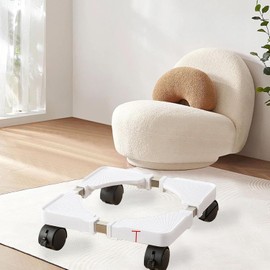 Soporte de Base de Plantas Ajustable, Soporte de Maceta Universal con Ruedas para el Jardín Doméstico, Uso del Patio, Adecuado para Varias Especificaciones de macetas. (plástico 2)