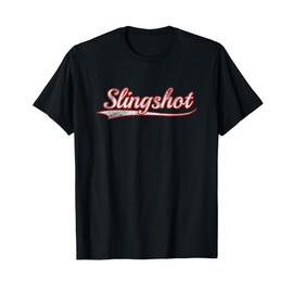 Slingshot Vintage Varsity Distressed Throwback Style T-Shirt