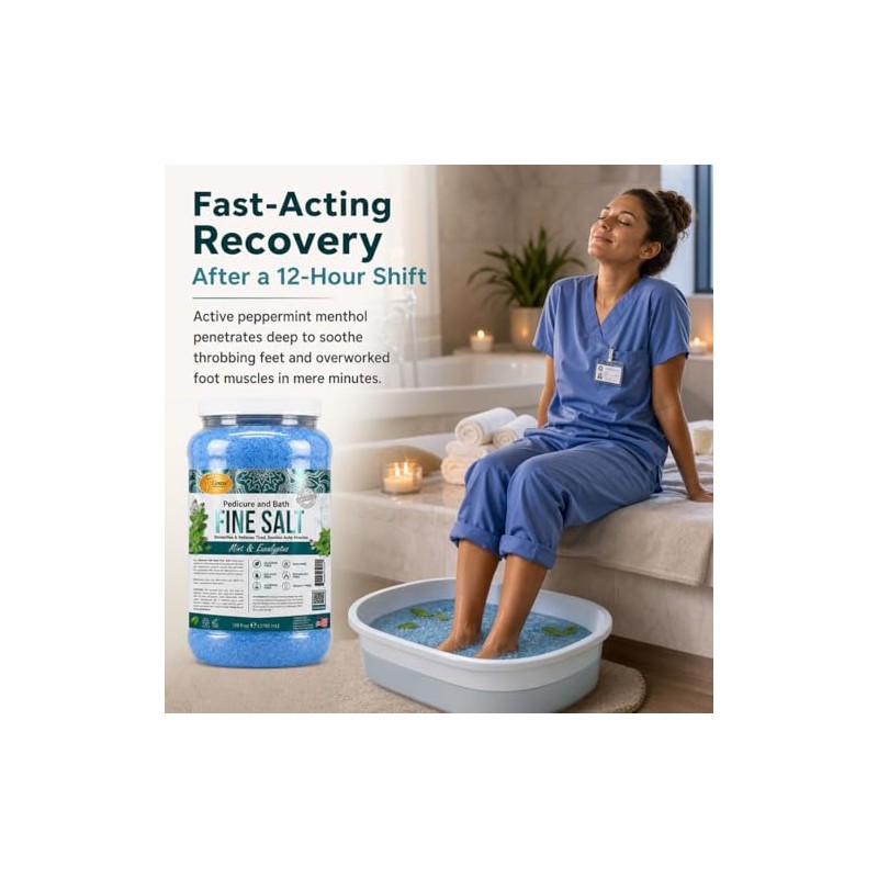Spa Redi Pedi Bath Fine Salt, Mint & Eucalyptus, 1