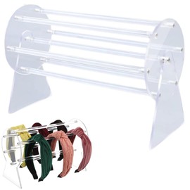 Jindizi Acrylic Headband Holder Organizer,Clear Hair Band Ear Display Stand for Girls,11.8 Inch