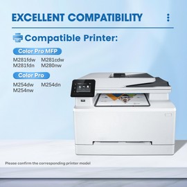 202A Toner Cartridges 4 Pack High Yield Replacement for HP 202A Black Cyan Yellow Magenta Toner Cartridges Compatible with Color Pro MFP M281fdw M281cdw M281fdn M254dw M254dn Printer Ink, CF500AM