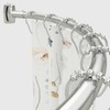 Chrsouly Adjustable 50-85 inches Curved Shower Rod, Extra Wide, Rustproof,