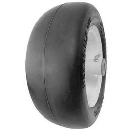 Marathon 11x4.00-5" Flat Free Lawnmower Tire on Wheel, 5" Centered Hub, 3/4" Bushings
