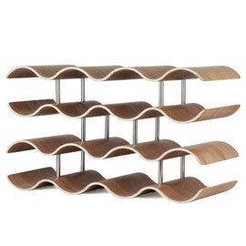 Daimix 4-Tier Wine Rack Countertop, 14 Bottles Wooden Wine Holder Inserts for Cabinet, Freestanding Wine Shelf Storage Organizer for Bar or Pantry