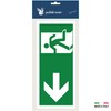 pubblimania Pack of 4 Emergency Exit Left PVC Stickers Robust