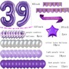 yujiaonly 39th Birthday Party Decorations Purple Happy Birthday Paper Banner