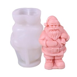 Cestony Santa Claus en forma de mochila molde de silicona para hacer velas, pilares, de resina, aromaterapia, velas, jabón, flor, especímenes, arcilla artesanal