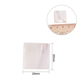 WANDIC Mosaic Tiles, 300 Pieces Natural Shell Tiles Square Mosaic Tiles Supplies for Home Decoration and Handmade Crafts