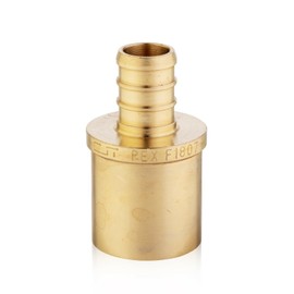 EFIELD Pex 1" X 1" MALE SWEAT ADAPTERS BARB CRIMP BRASS FITTING, LEAD FREE