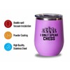 Chess Pink Wine Tumbler 12oz - I Only Speak Chess