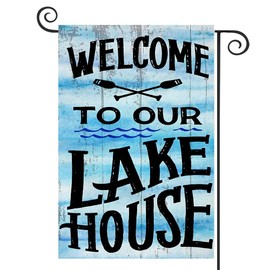 YBTLhome Welcome to Our Lake House Home Spring And Summer Garden Flags Double-Sided Print Home Decor, Outside Decor, Yard Decor, Garden Decor, Holiday Decor(No Flagpole) 12 * 18in/30 * 45cm