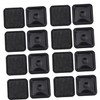 TEHAUX 16pcs Square Caster Cups Furniture Grippers with Non Slip
