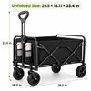 Heavy Duty Foldable Utility Wagon for Grocery Trips and Beach
