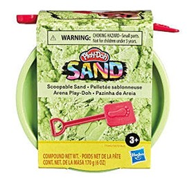 Play-Doh Scoopable Sand - 6oz Can Plus Mini Shovel (Lime Green)