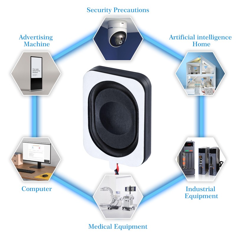CQRobot 2Pcs/1Pair 35mm*25mm*6.8mm Side Sound 8ohm 2watt/3watt Rectangle Cavity Speakers