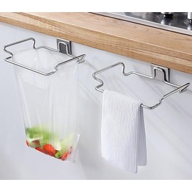 Garbage Bag Holder, Garbage Bag Stand, Hook Design, Easy to Use, Wide Mouth Opening