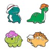 SLEEKEE 4 Pieces Small Dinosaur Brooches Cartoon Brooches Cute Brooches