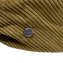 WEROR WEROR-396.1 Men's Flat Cap Peaked Cap Cord, beige, 62