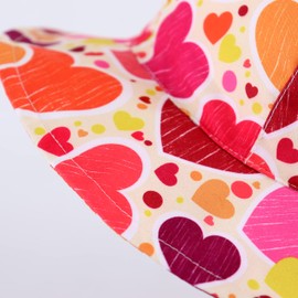 LANGZHEN Cartoon Infants Toddlers Hats Chin Strap Baby Boys Girls Sun Protection Hat Outdoor Wide Brim Bucket Hat with Neck Flap(Love-Pink,S:6-12M)