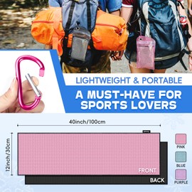 SOOWASH Cooling Towels for Neck 6 Pack ​​Sweat Towels for Gym Microfiber 12 X 40 Inch UPF 50+ Sun Protection with 5-Hour ​​Cooling Scarf Travel Essentials Soft Breathable(Purple+Blue+Pink)