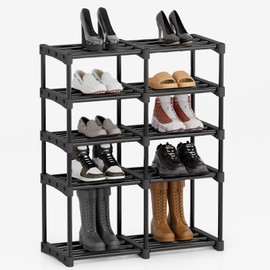 homyfort Shoe Rack Organizer, 5-Tier Metal Shoe Rack for Closet Entryway Garage (Black)