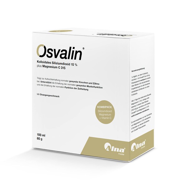 Osvalin® Combination Preparation Silicon Dioxide 15% + Magnesium C315 | to Maintain Normal Healthy Bones, Teeth and Muscle Function