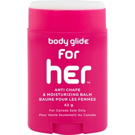 Body Glide For Her Moisturizing Anti Chafe Balm Stick (for Canadian Sale Only), 42g, Magenta