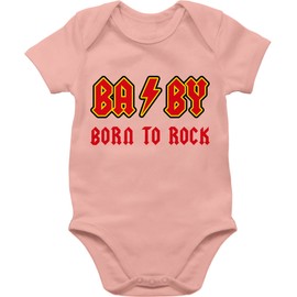 Shirtracer - Baby Bodysuit for Boys and Girls - Baby Sayings - BA by Born to Rock Red, 6 Baby Pink