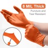 WECARE Orange 8 Mil Nitrile Gloves Large 100 Pack -