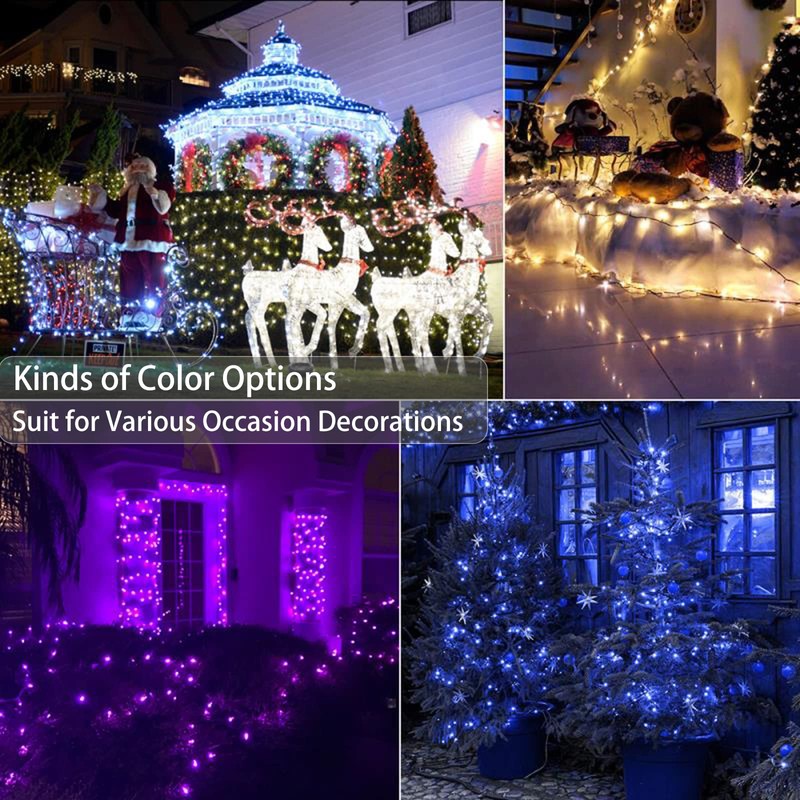Brizled Christmas String Lights, 33ft 100 LED Color Changing Christmas