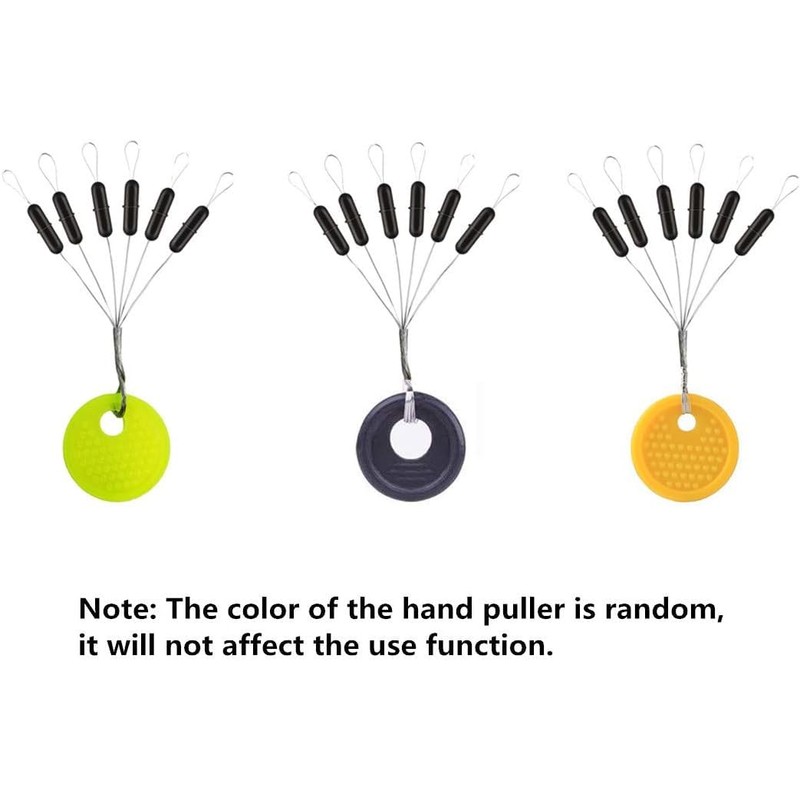 Drchoer 150Pcs Fishing Rubber Bobber Beads Stopper, 6 in 1