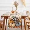 Cloudfomila Fall Pumpkin Blessed Table Runner Farmhouse Burlap Table Runners,