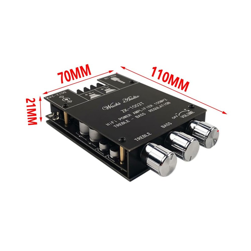 2PCS ZK-1002T 5.0 Amplifier Board 2.0 200W HiFi Subwoofer Audio