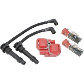 DRAGON FIRE PERFORMANCE Complete Tune Up Kit Set With Performance Ignition Coil Iridium Spark Plugs and Low Ohm Plug Wires Compatible With 2013-2017 Polaris Ranger 900 1000 XP Crew Oem Fit Kit-1478
