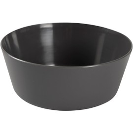 Abena Gastro Reusable Plastic Bowls | 12cm | Pack of 12 | Charcoal Grey Unbreakable Bowls| Plastic Serving Bowls | Dishwasher Safe and Microwavable Bowls